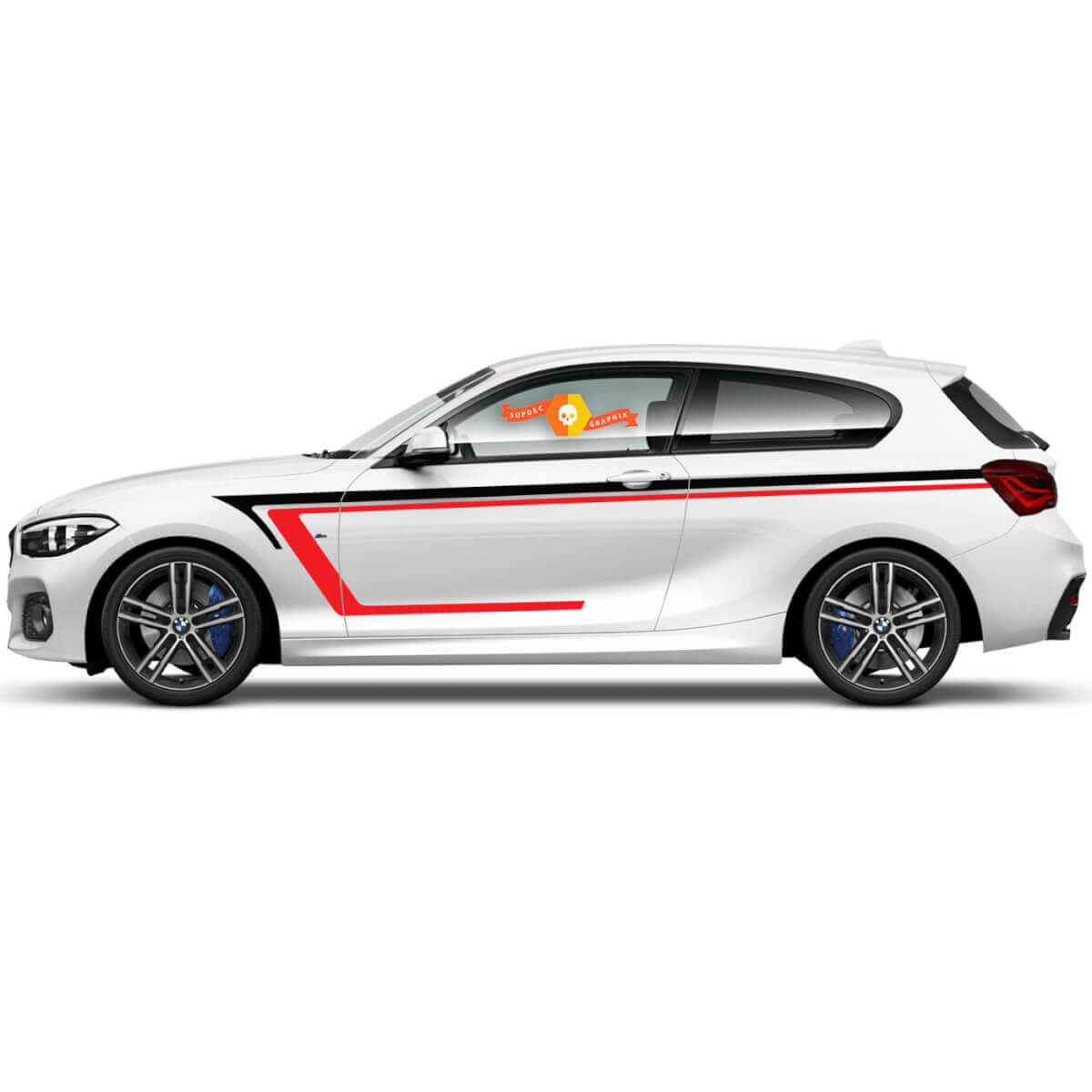 2x Autocollants en vinyle Stickers graphiques côté bmw 1 série 2015 dessin de porte maintenant 2022
