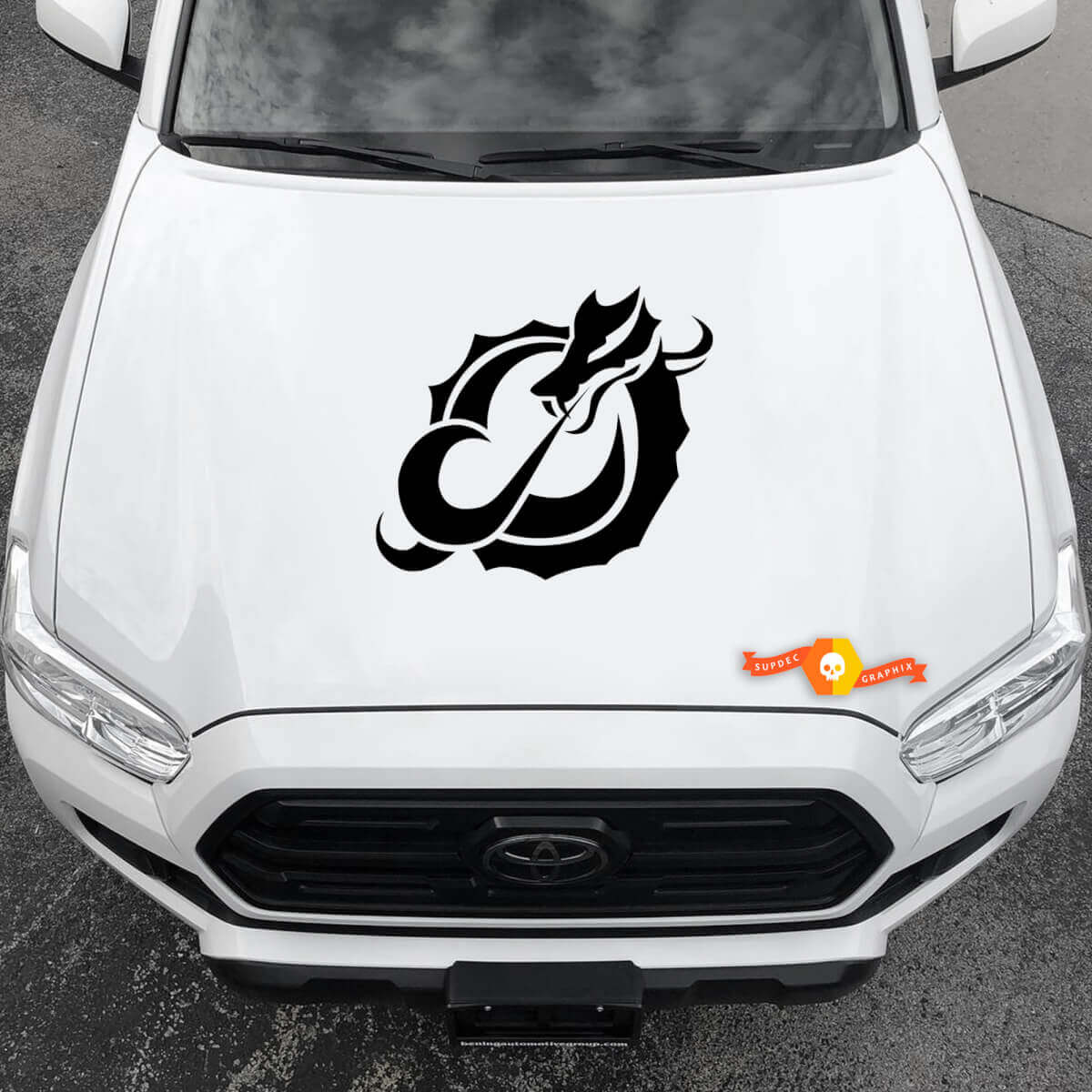 Autocollants graphiques en vinyle pour capot de voiture Nouveaux dragons abstraits 2022 - 7
