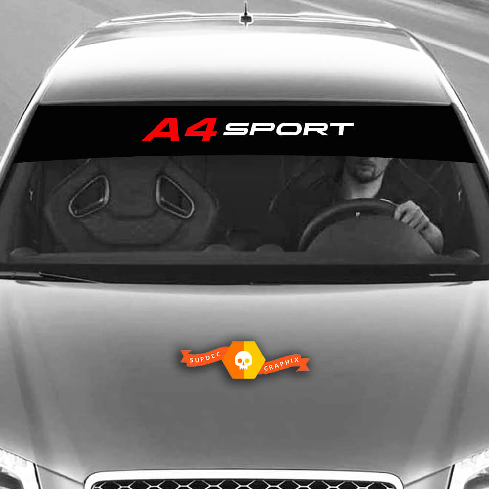 Décalcomanies Vinyle Stickers Graphiques pare-brise A4 Sport Audi sunstrip Racing 2022
