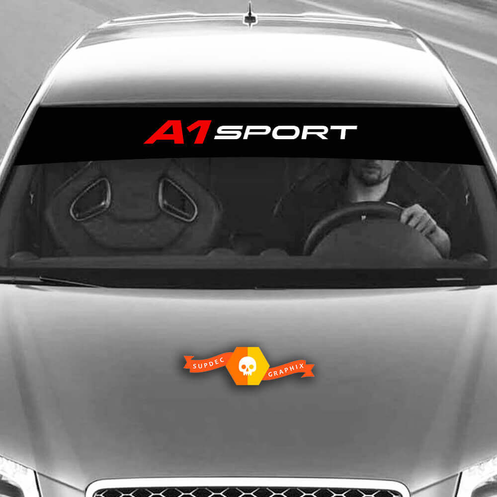 Autocollants graphiques en vinyle pour pare-brise Audi A1 Sport sunstrip Racing 2022
