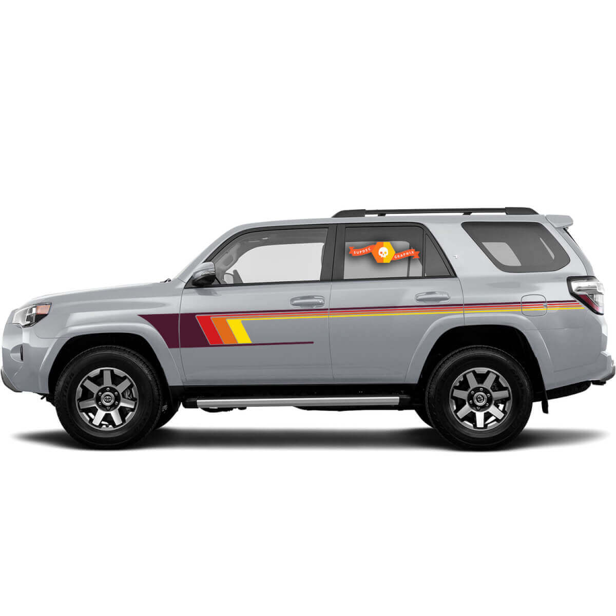 Autocollant Vinyle Latéral à Rayures Style Vintage pour Toyota 4Runner