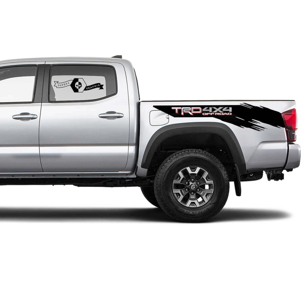 2 Tacoma 2 couleurs Side Bed Splatter TRD 4x4 Off-Road Autocollants Vinyle Kit pour Toyota Tacoma
