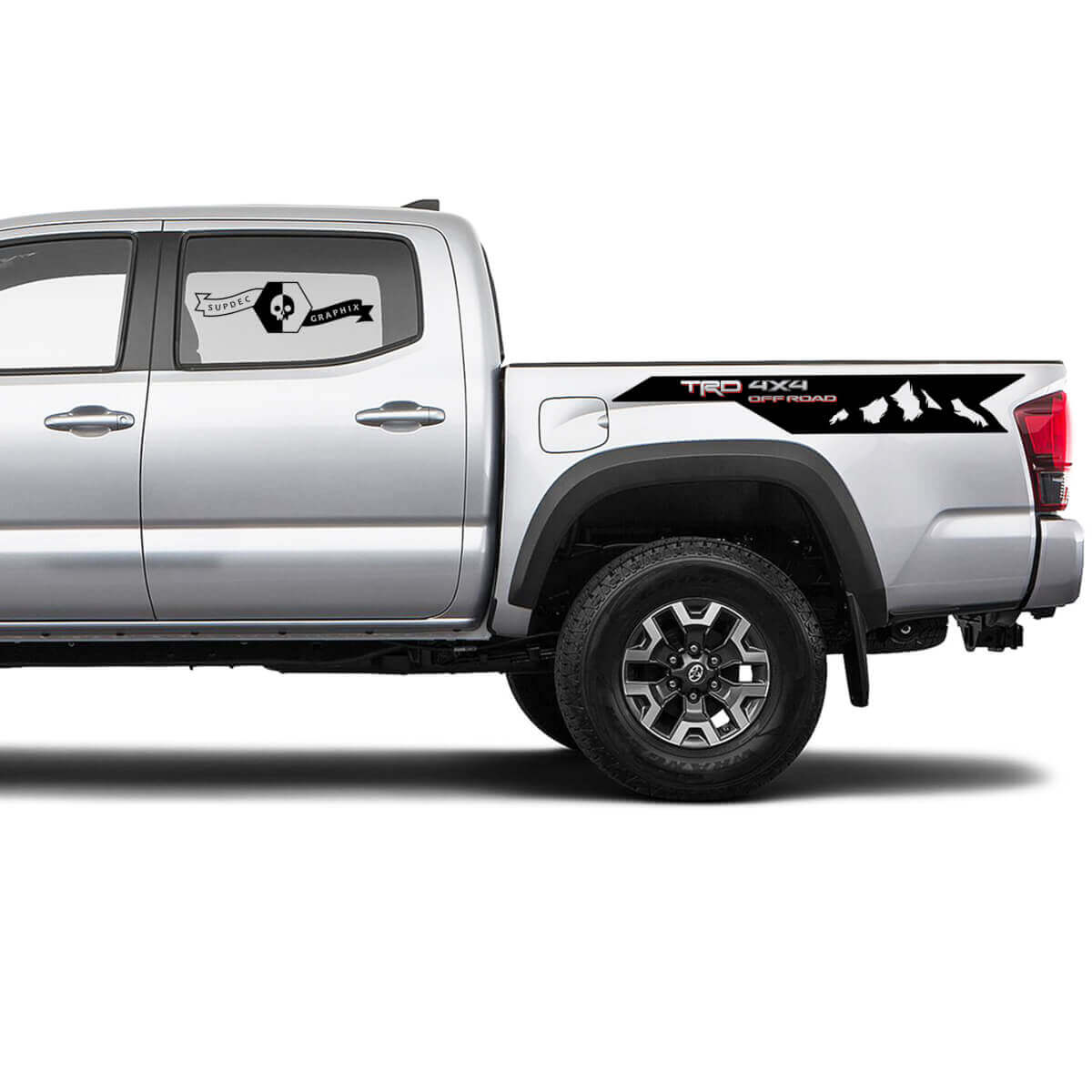 Kit de décalcomanies en vinyle TRD 4x4 Off-Road pour Toyota Tacoma, 2 Tacoma 2 couleurs Side Bed Mountains
