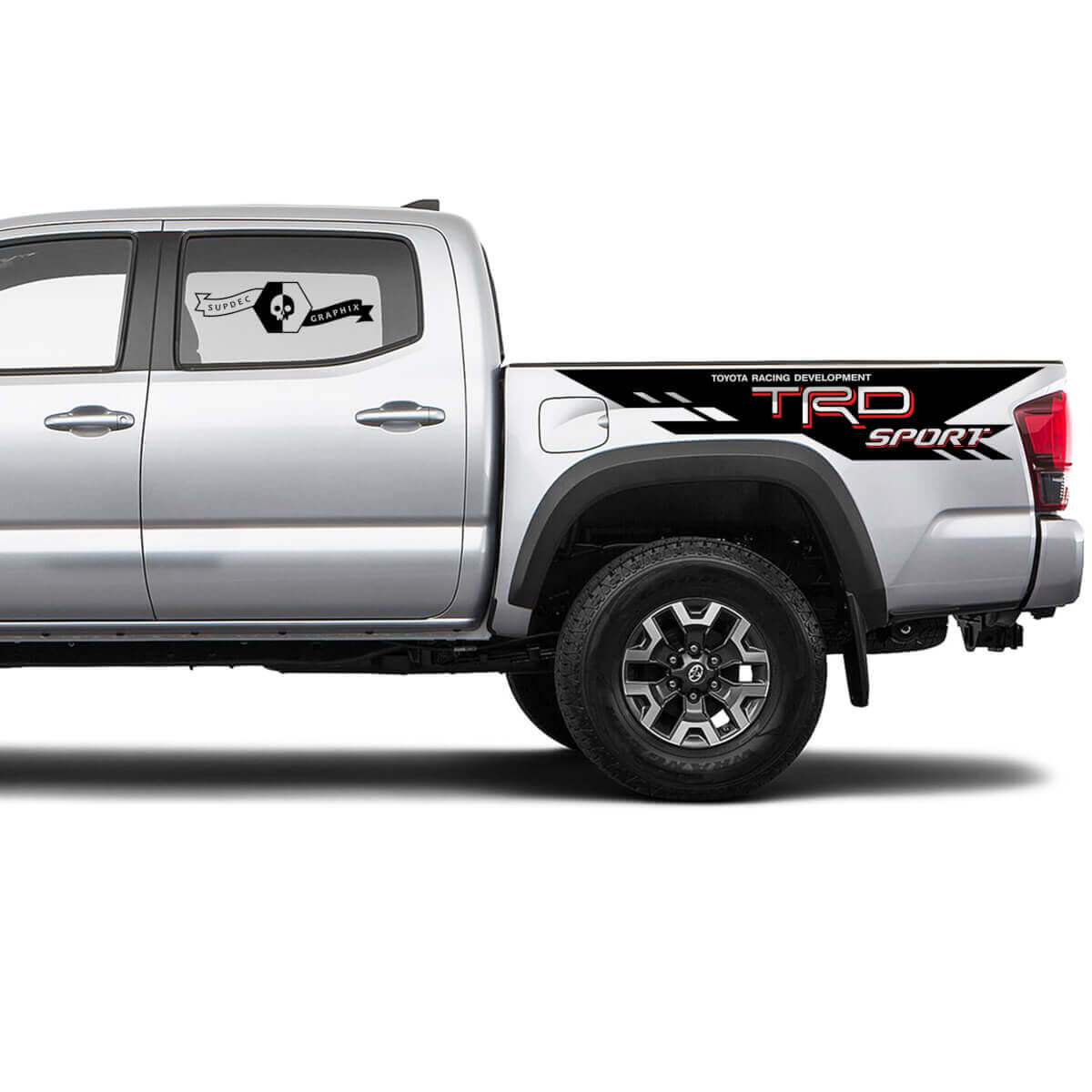 2 Tacoma 2 Couleurs Autocollants en Vinyle TRD Sport pour les Côtés de la Benne pour Tacoma Toyota Racing Development
