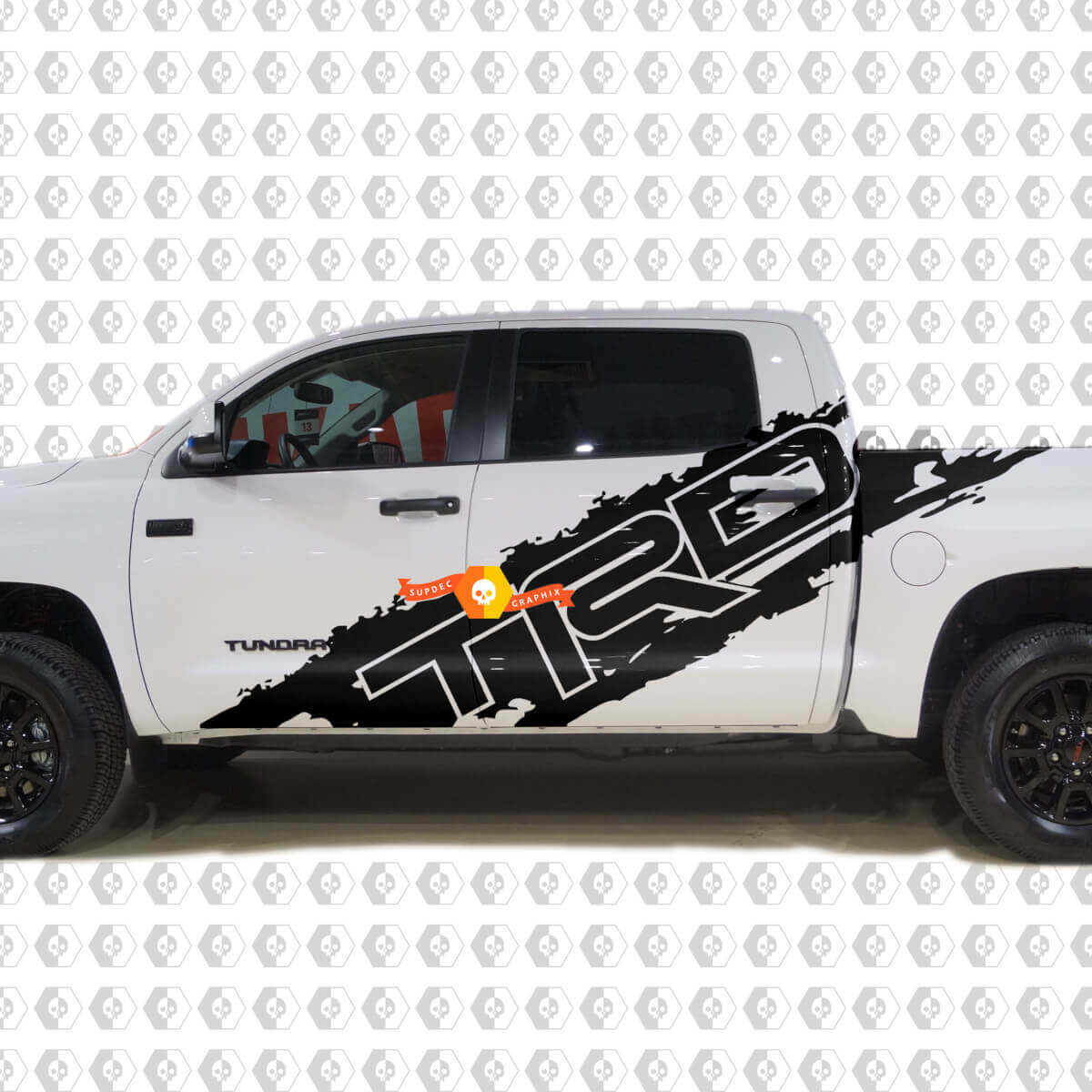 Kit d'autocollants vinyle latéraux éclaboussures style TRD pour Toyota Tundra