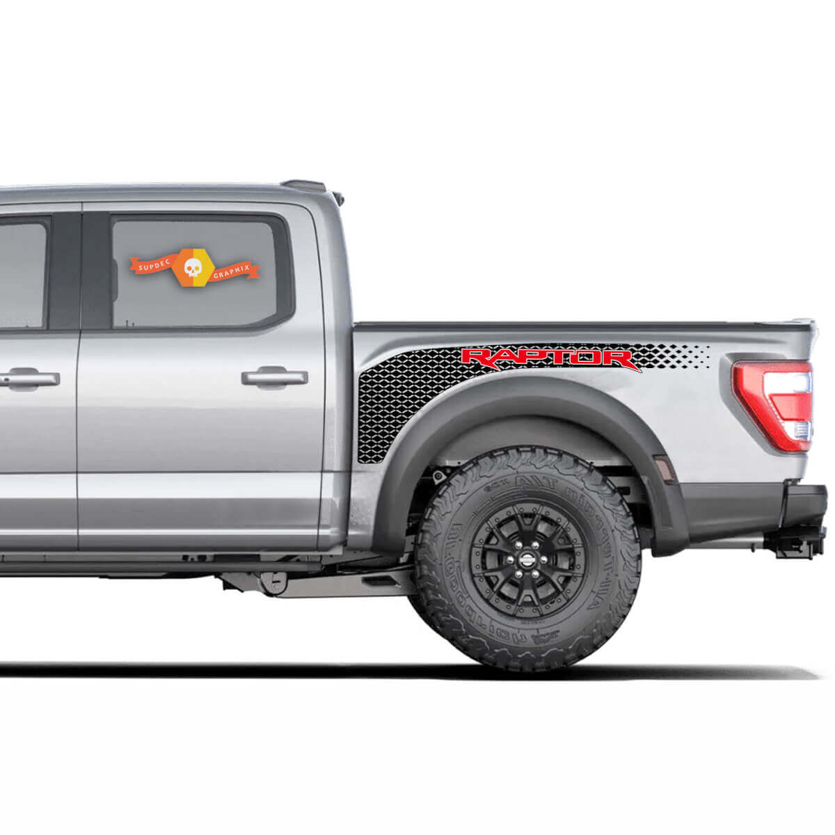 Kit de décalcomanies en vinyle perforé pour flanc de benne pour camion Musclecar power truck 2022