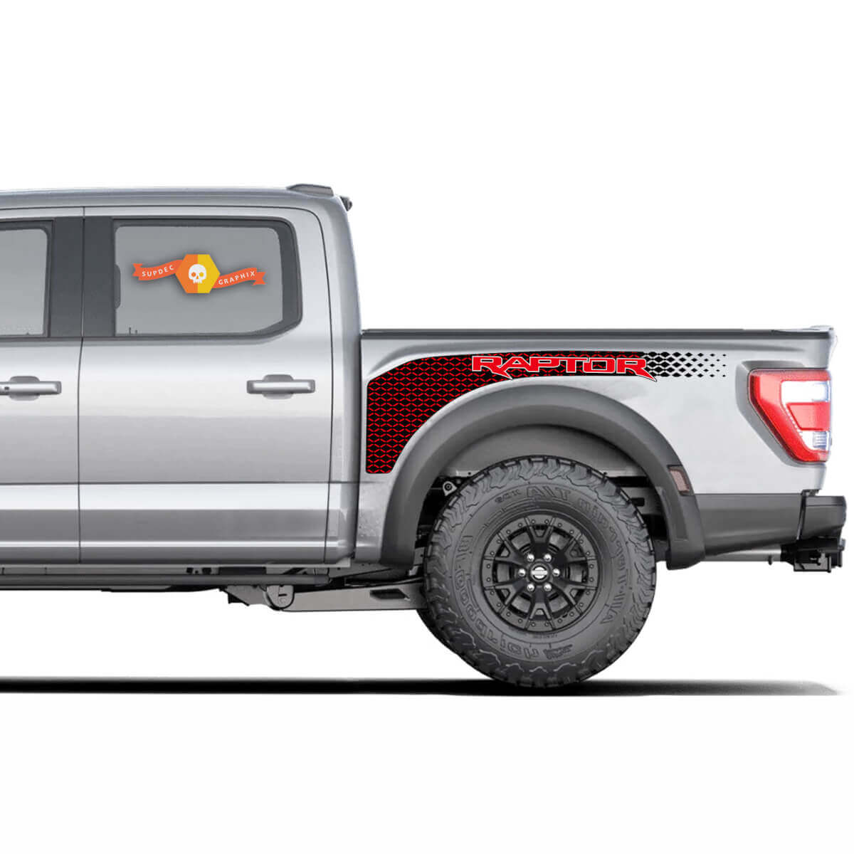 Kit d'autocollants en vinyle Tracery Splash Side Bed pour camion Musclecar 2022