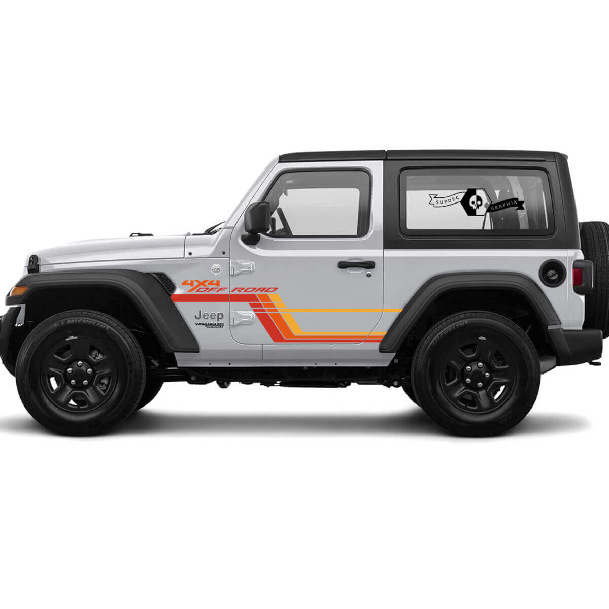 Jeep Rubicon Rétro Vintage 4x4 Tout-Terrain 2 portes kit de bandes de course sport kits graphiques Tout-Terrain
