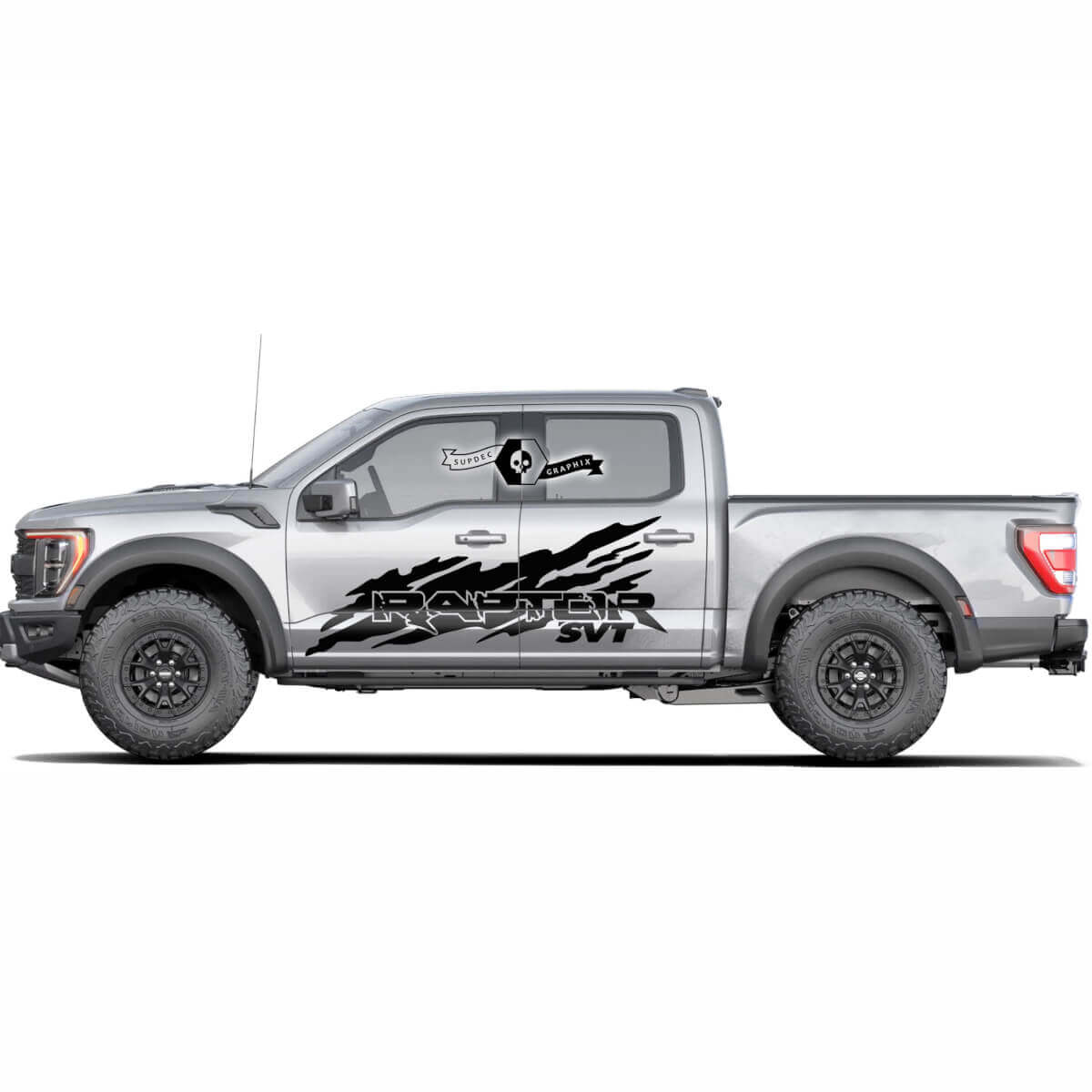 Ford F-150 Raptor 2022 Autocollants de décalcomanie latérale Splash Graphics pour portes latérales
