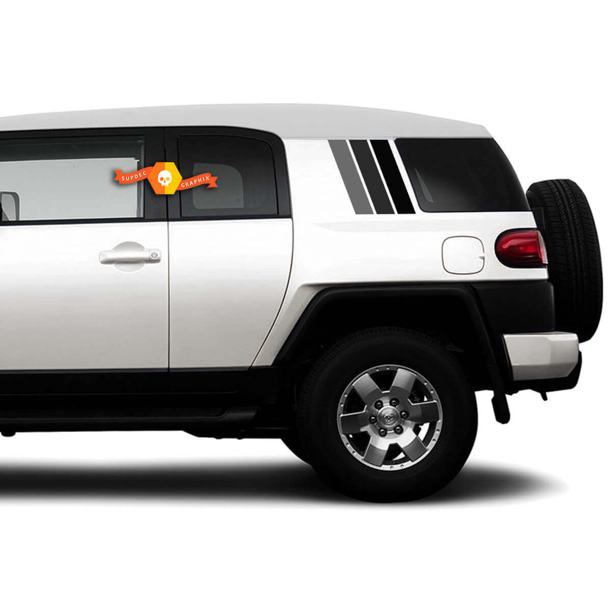 Autocollant vinyle latéral à bandes style vintage pour Toyota FJ Cruiser