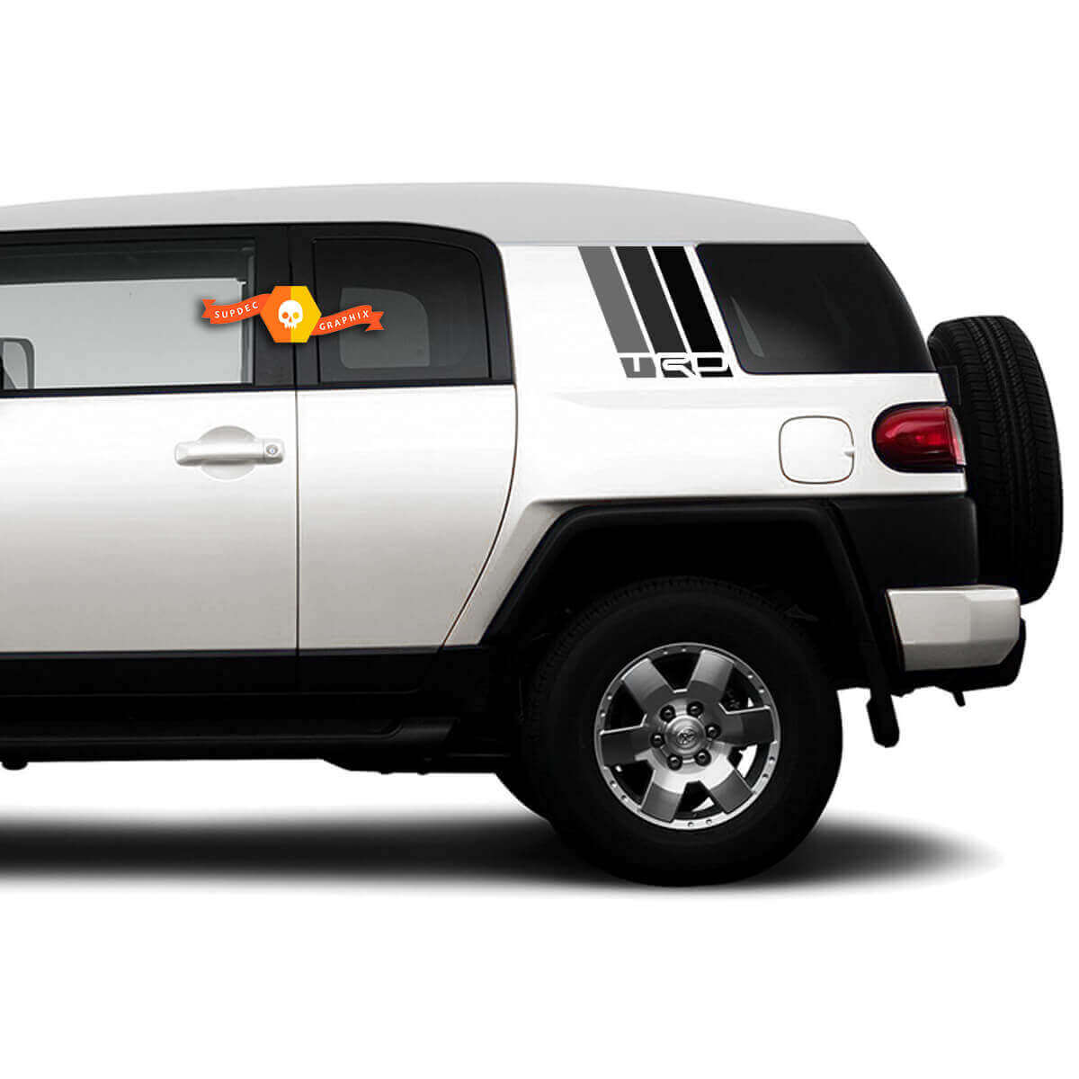 Autocollants Vinyle Vintage Style Bandes Latérales Arrière pour Toyota FJ Cruiser
