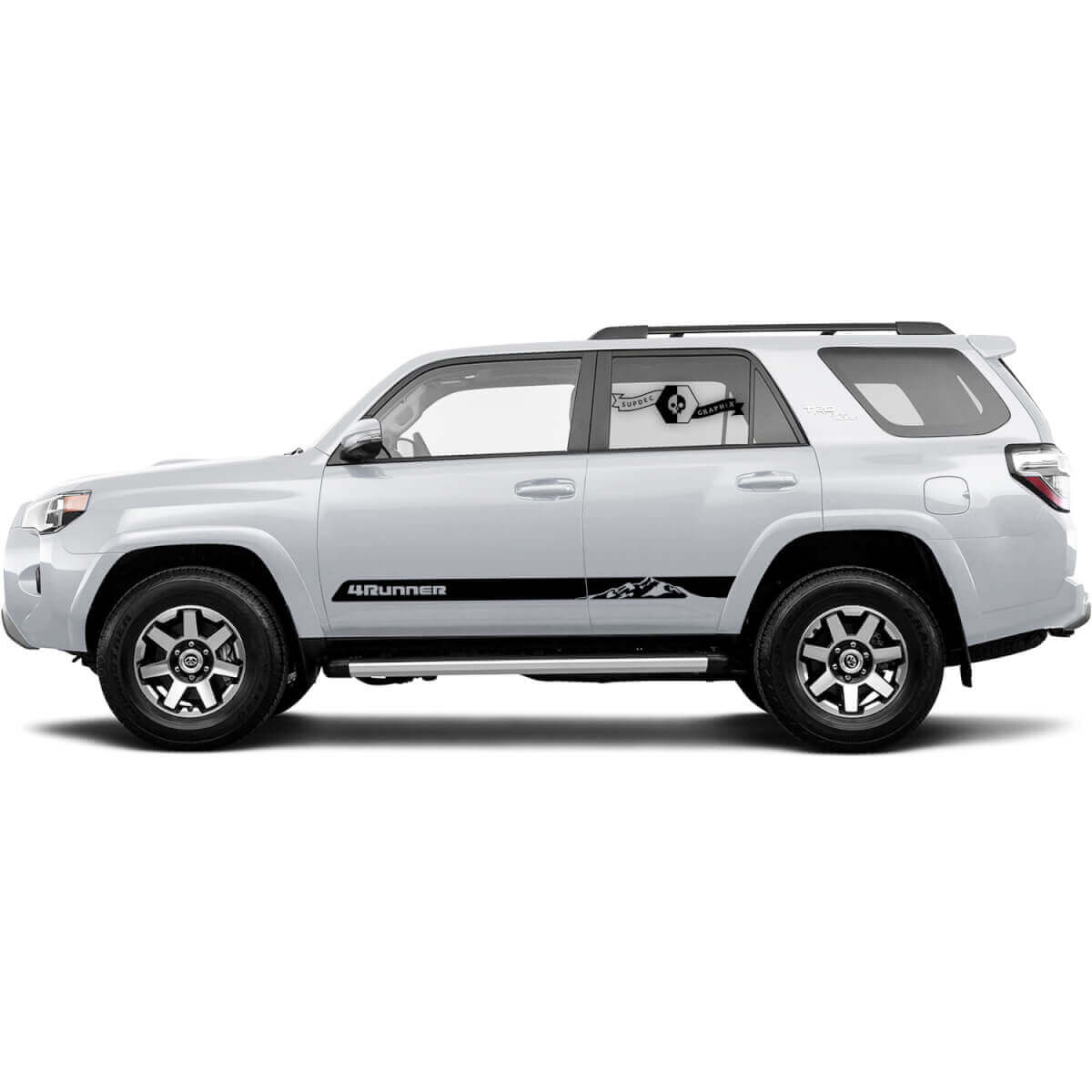 Paire de montagnes Autocollants vinyle pour portes latérales 4Runner Mountain pour Toyota 4Runner TRD
