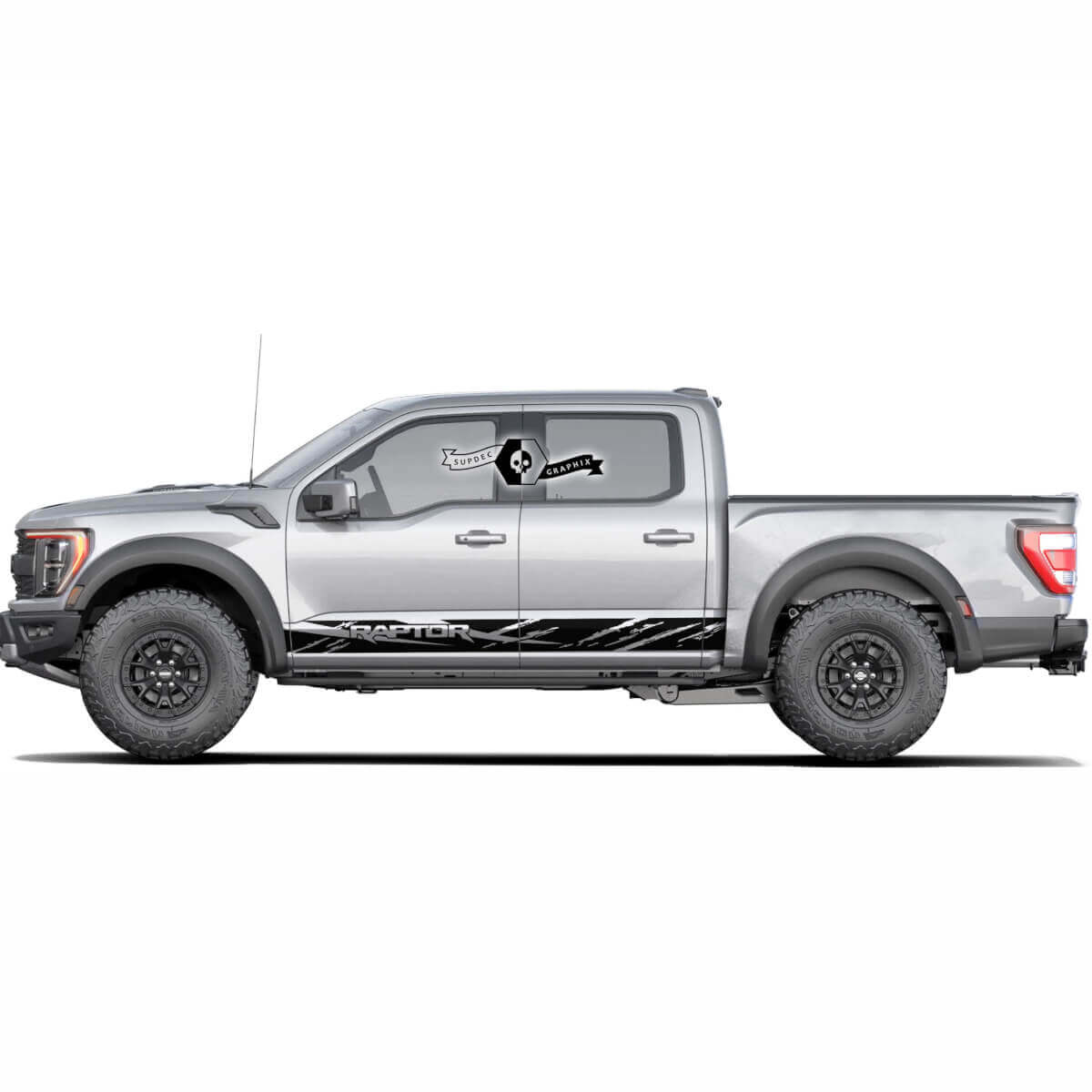 Autocollant en vinyle à rayures usées pour bas de caisse de pick-up muscle car