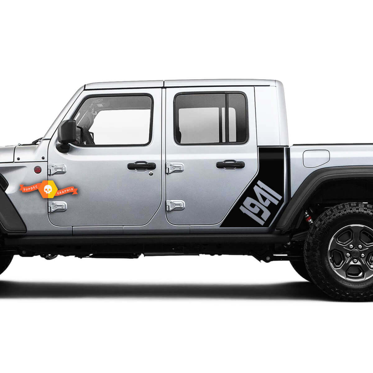 Kit d'autocollants en vinyle pour côté de carrosserie 1941 pour Jeep Gladiator
