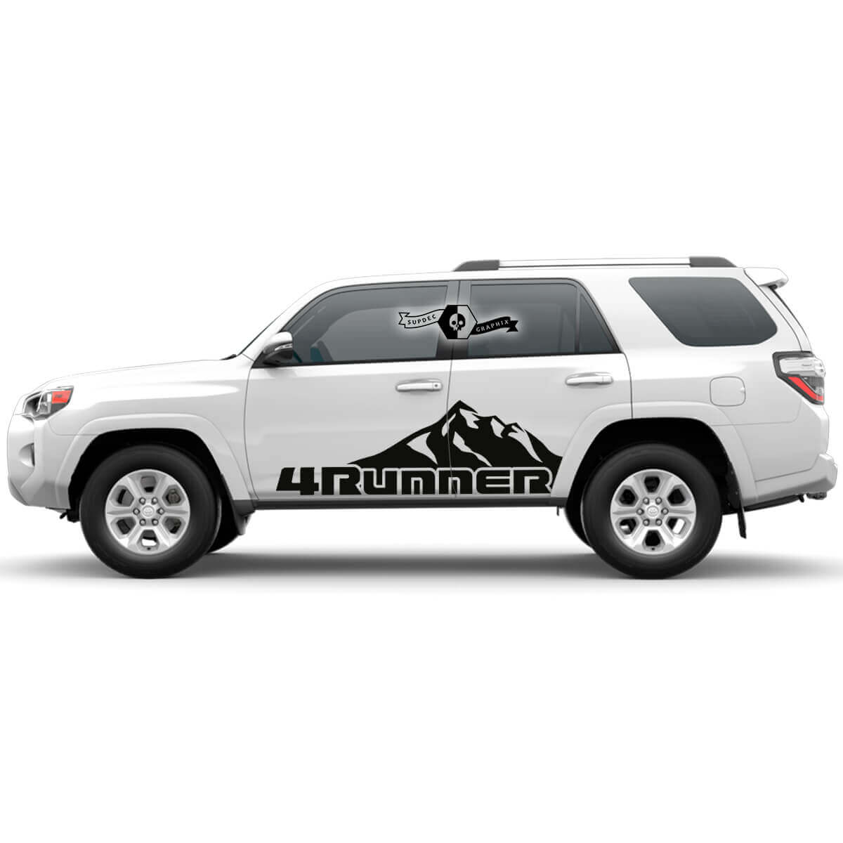 2x Autocollants de montagnes en vinyle pour les portes latérales de 4Runner 2023 pour Toyota 4Runner TRD
