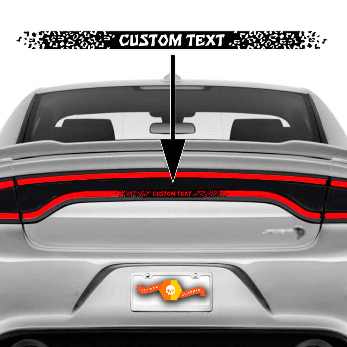 Autocollant vinyle accent personnalisé pour feux arrière Dodge Charger