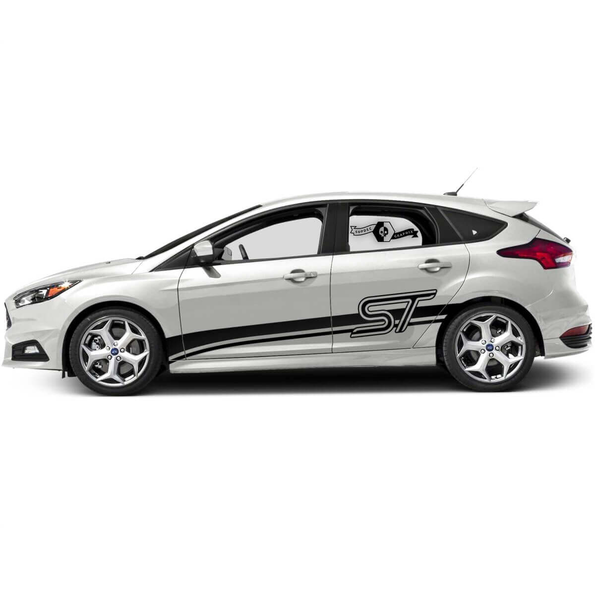 Kit de décalcomanies en vinyle bandes latérales style ST pour Musclecar Focus ST