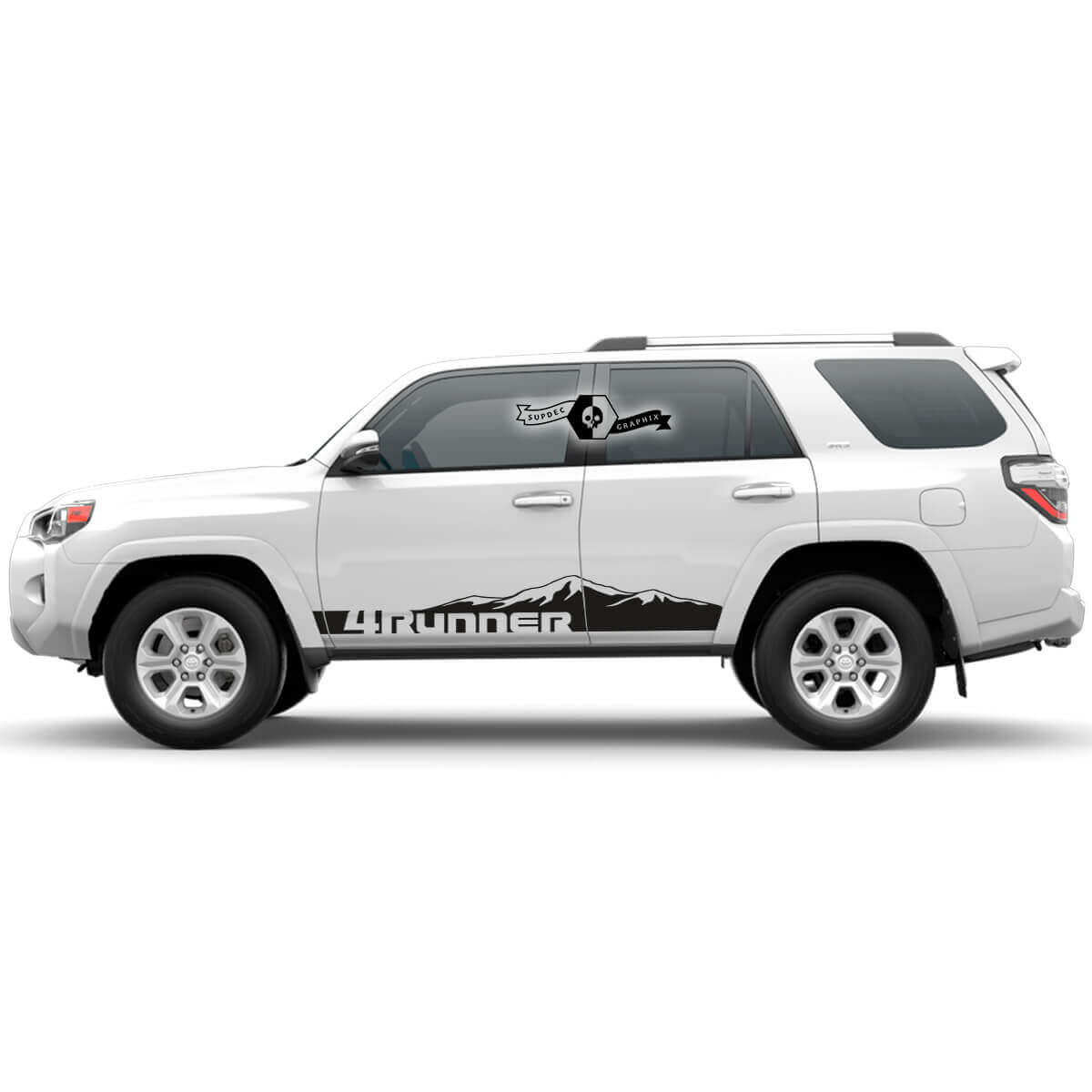 2x Autocollants de montagnes en vinyle pour portes latérales 4Runner 2023 Autocollants de panneaux latéraux pour Toyota 4Runner TRD
