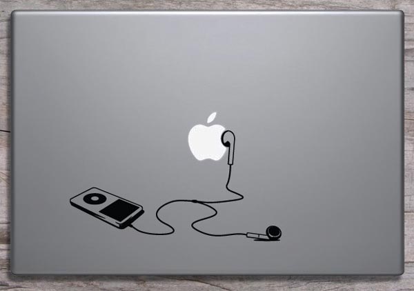 Autocollant autocollant vintage iPod pour ordinateur portable MacBook
