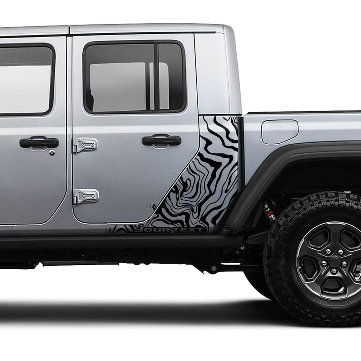 Kit de bandes graphiques vinyle pour carrosserie de la Jeep Gladiator 2018-2021
