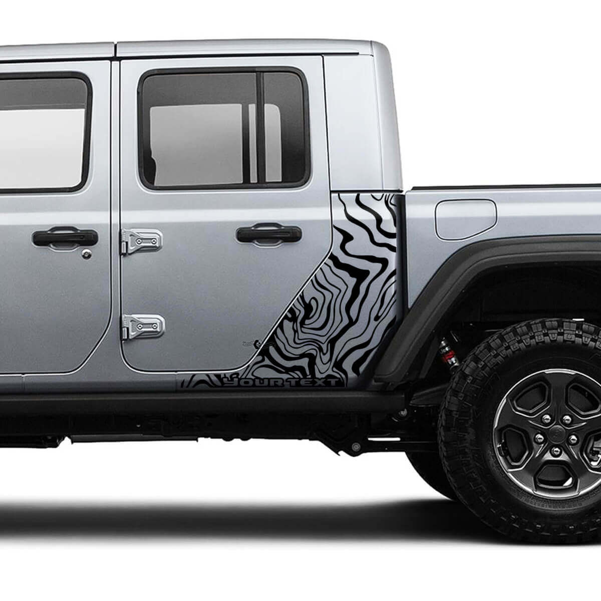 Kit de bandes graphiques vinyle pour carrosserie de la Jeep Gladiator 2018-2021
