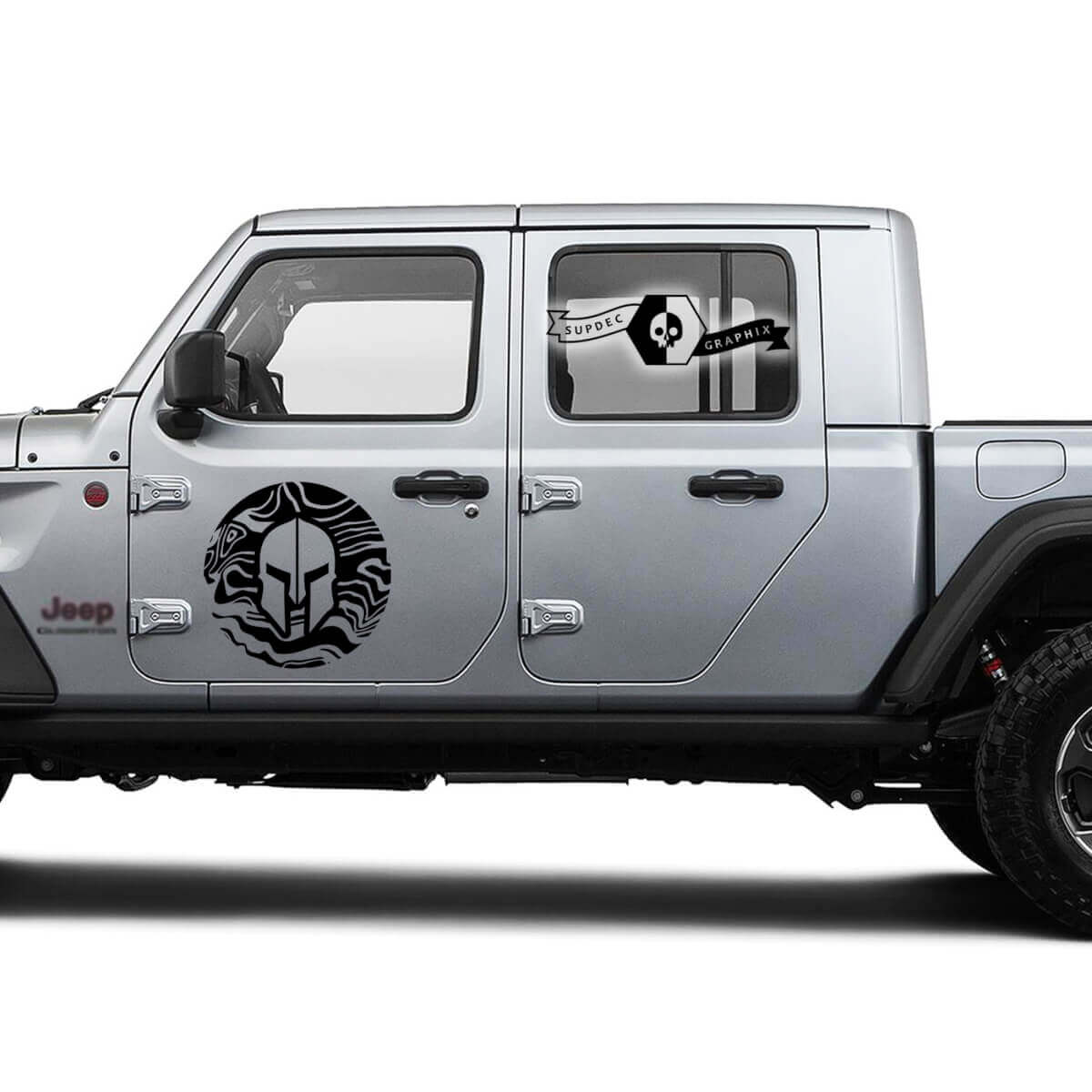 Kit de bandes graphiques vinyle pour portes de Jeep Gladiator 2018-2021
