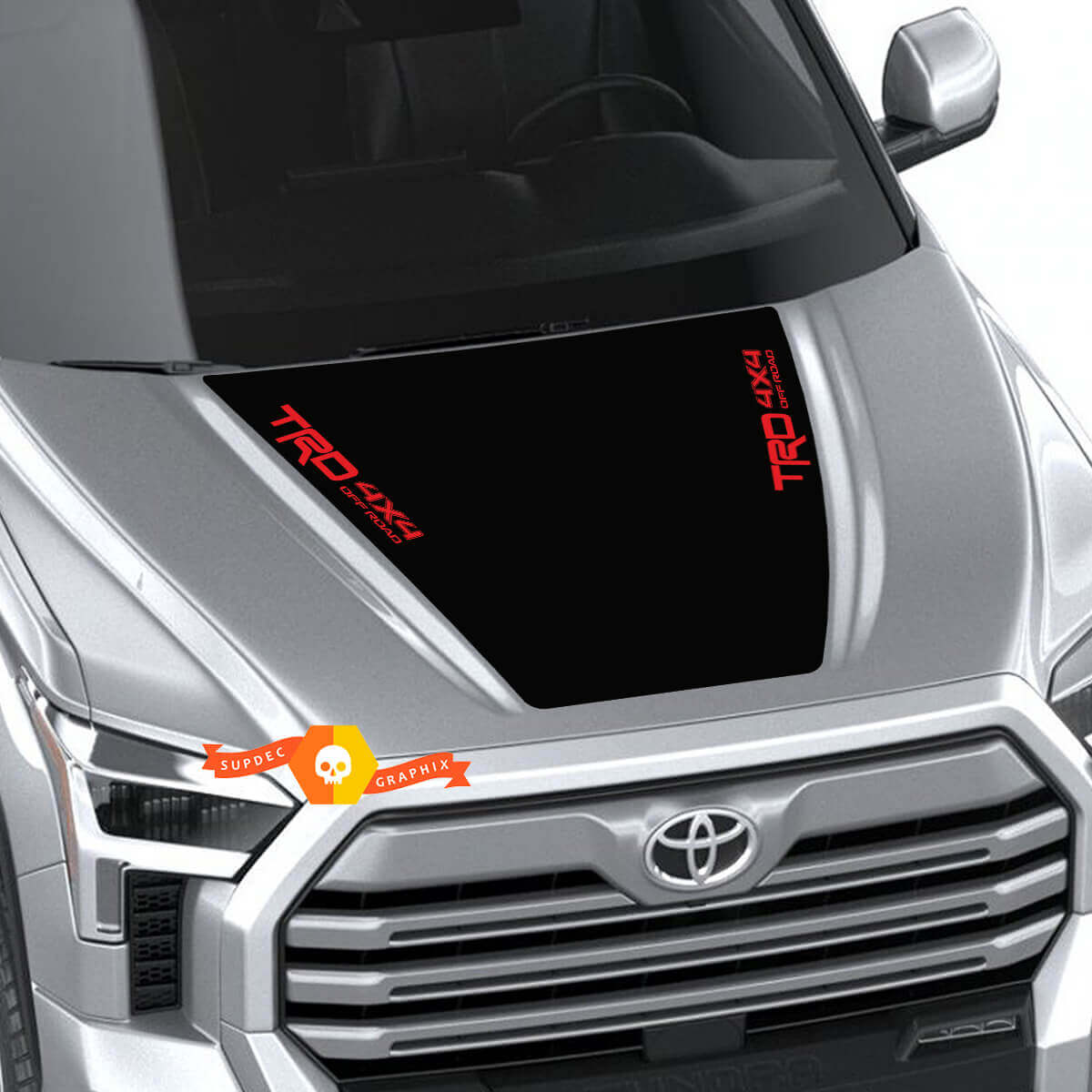 Nouveau capot Toyota Tundra 2022 TRD SR5 Off Road Wrap Decal Autocollant Graphique SupDec Design 2 couleurs
