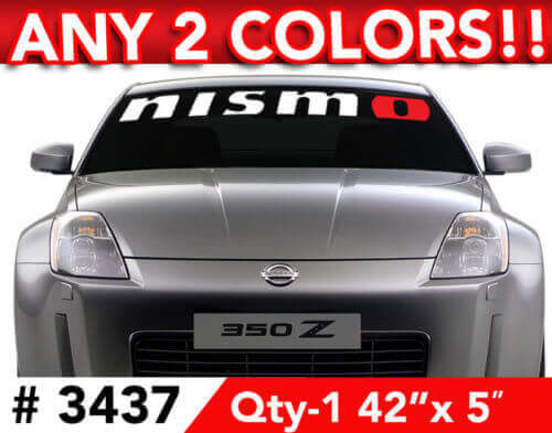 Autocollant en vinyle Bannière pare-brise Style Nismo pour Nissan 350Z 370Z Altima Maxima