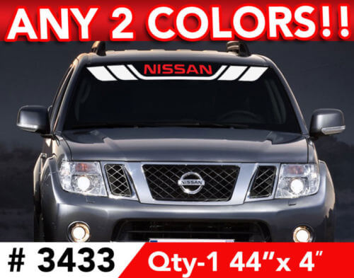 NISSAN STRIPES PARE-BRISE AUTOCOLLANT 2 COULEURS 44