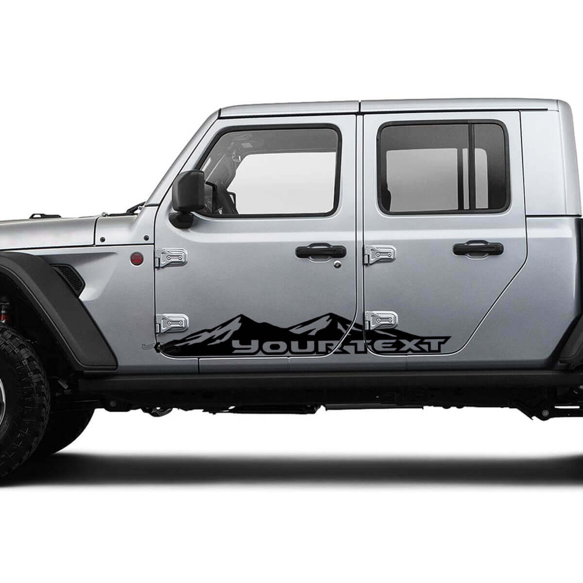 Montagnes Big Custom Texte Vinyle Pour Porte Autocollant Graphique pour Jeep Gladiator