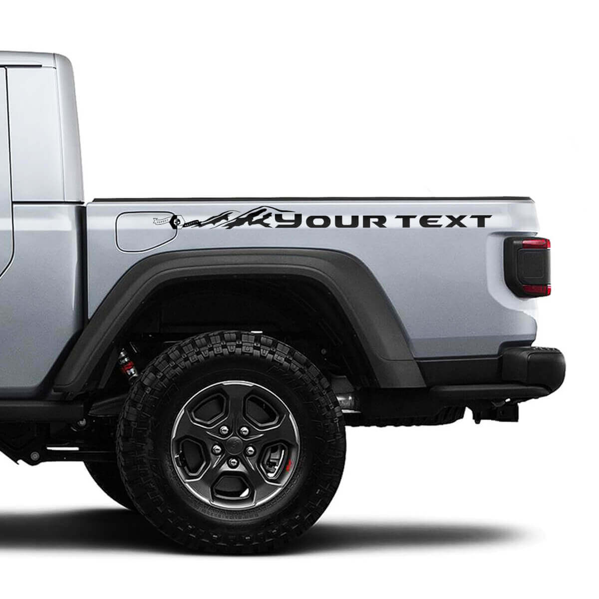 Paire de graphiques vinyle autocollants pour lit de Jeep Gladiator
