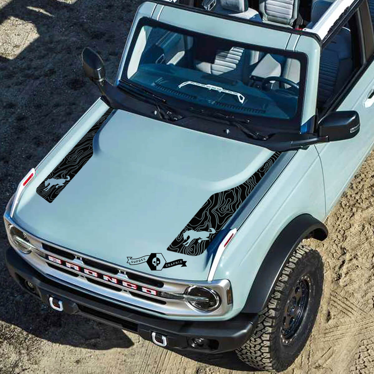NOUVEAU FORD BRONCO 2021 2022 LOGO TOPOGRAPHIE TOPOGRAPH