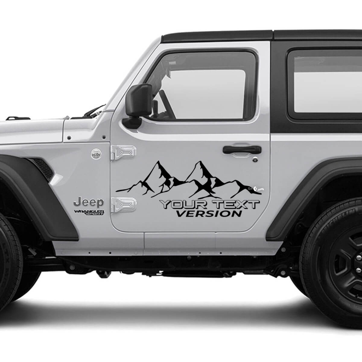 2 Nouvelles Autocollants de Porte pour JEEP Wrangler Unlimited 4x4 Hors-route Montagnes Autocollant Graphique
