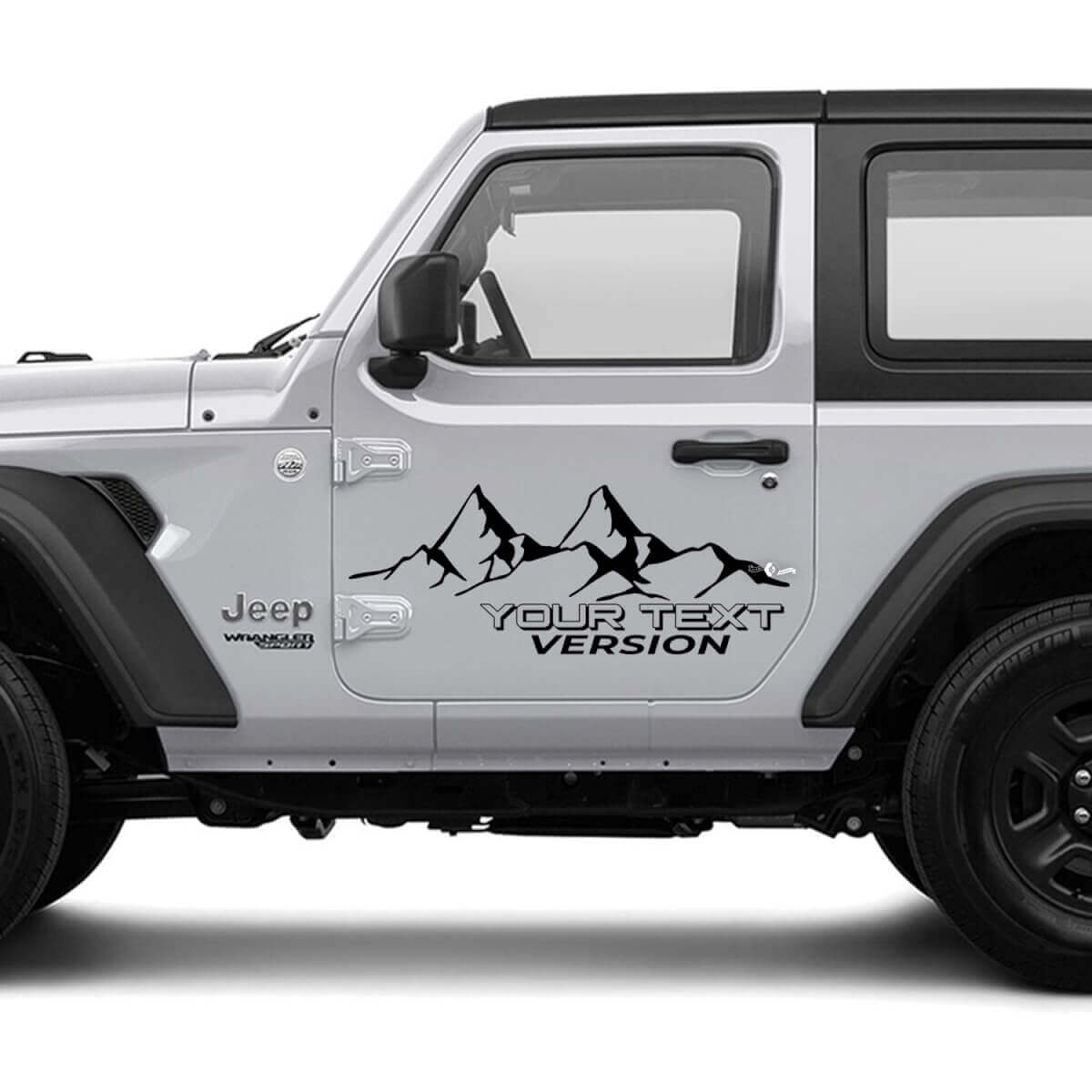 2 Nouvelles Autocollants de Porte pour JEEP Wrangler Unlimited 4x4 Hors-route Montagnes Autocollant Graphique

