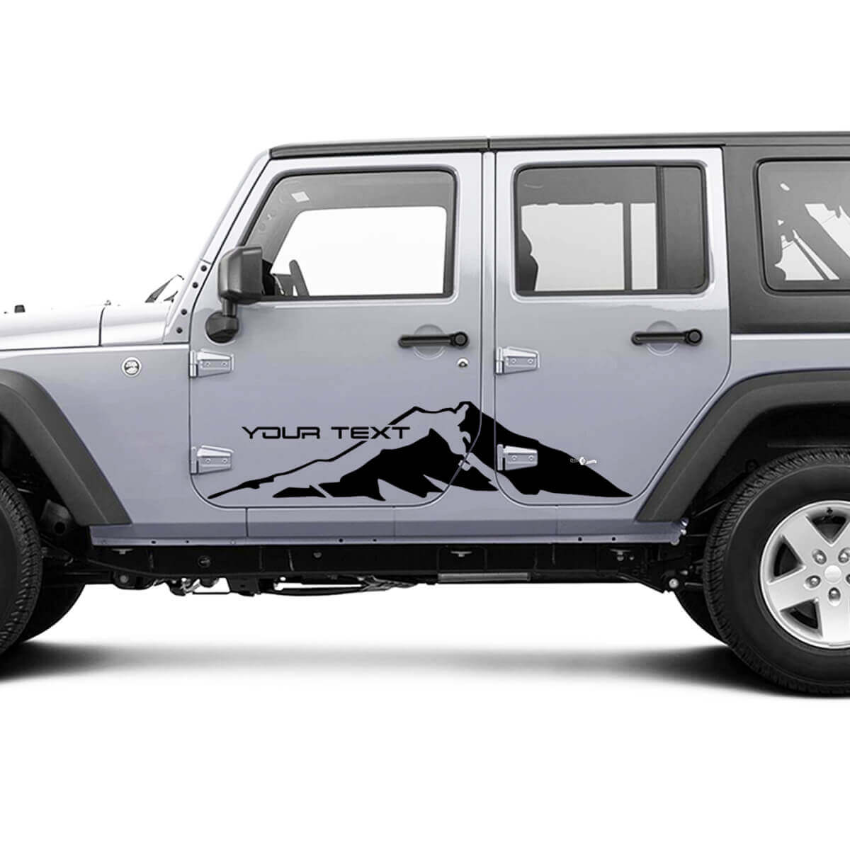 2 Autocollants Décalcomanie Sticker de Montagnes pour JEEP Wrangler Unlimited 4 Portes
