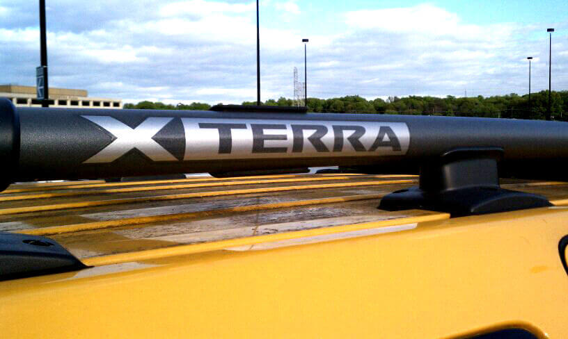 Set d'autocollants en vinyle pour barres de toit avec logo Xterra pour Nissan Xterra