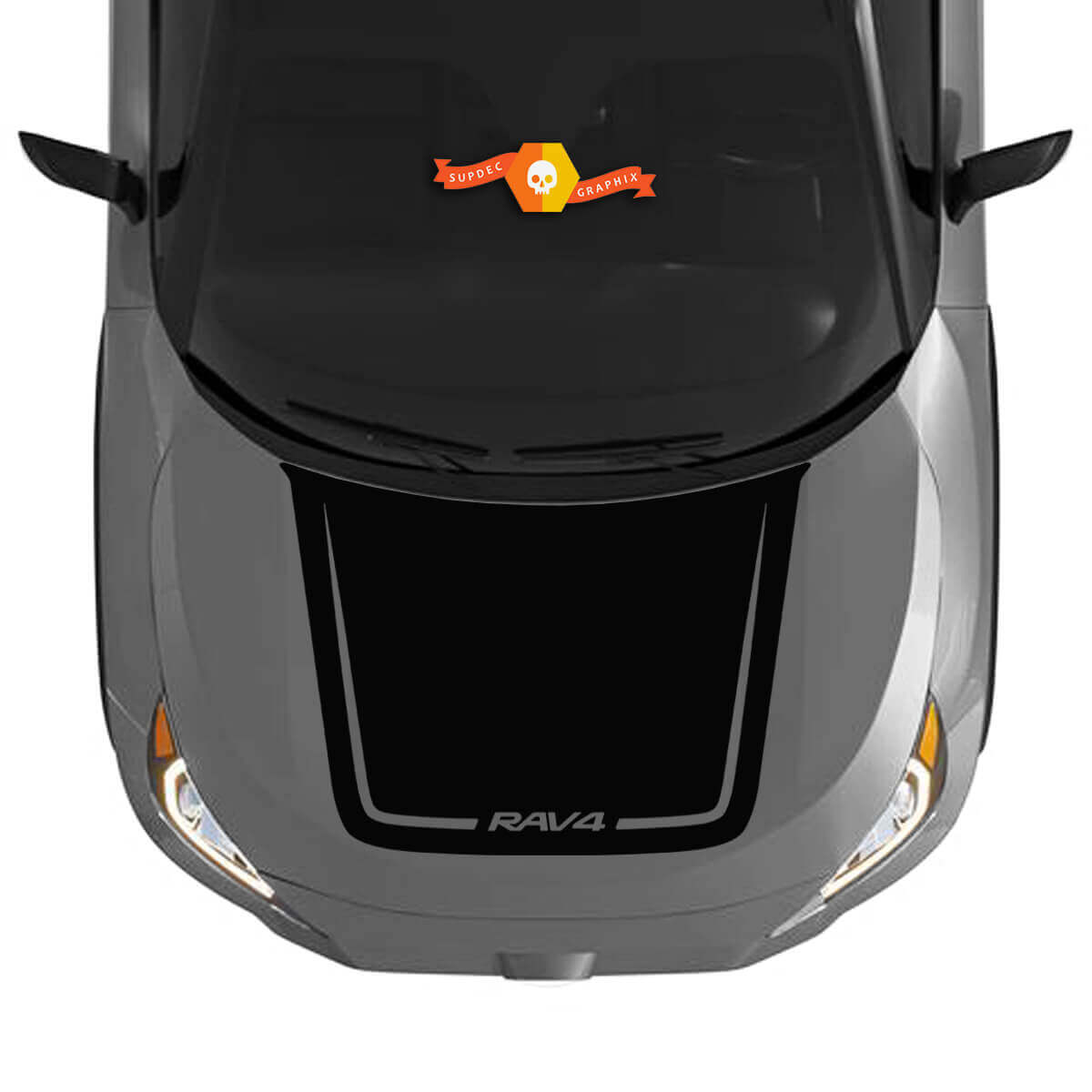 Décalcomanie de capot RAV4 Kit graphique pour Toyota RAV4 2019 - 2022 autocollant en vinyle
