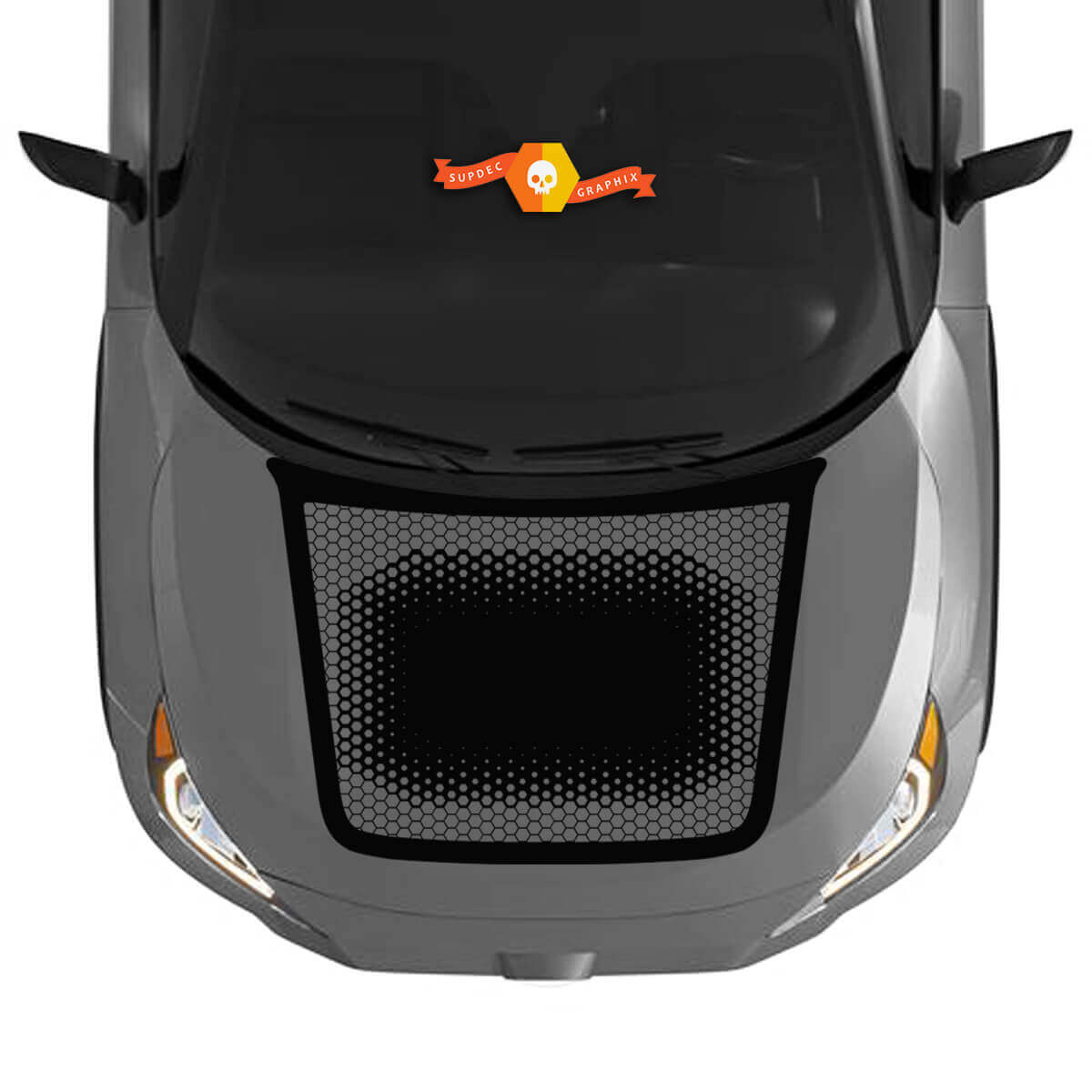 Kit graphique autocollant en vinyle pour capot en forme d'hexagone pour Toyota RAV4 2019 - 2022
