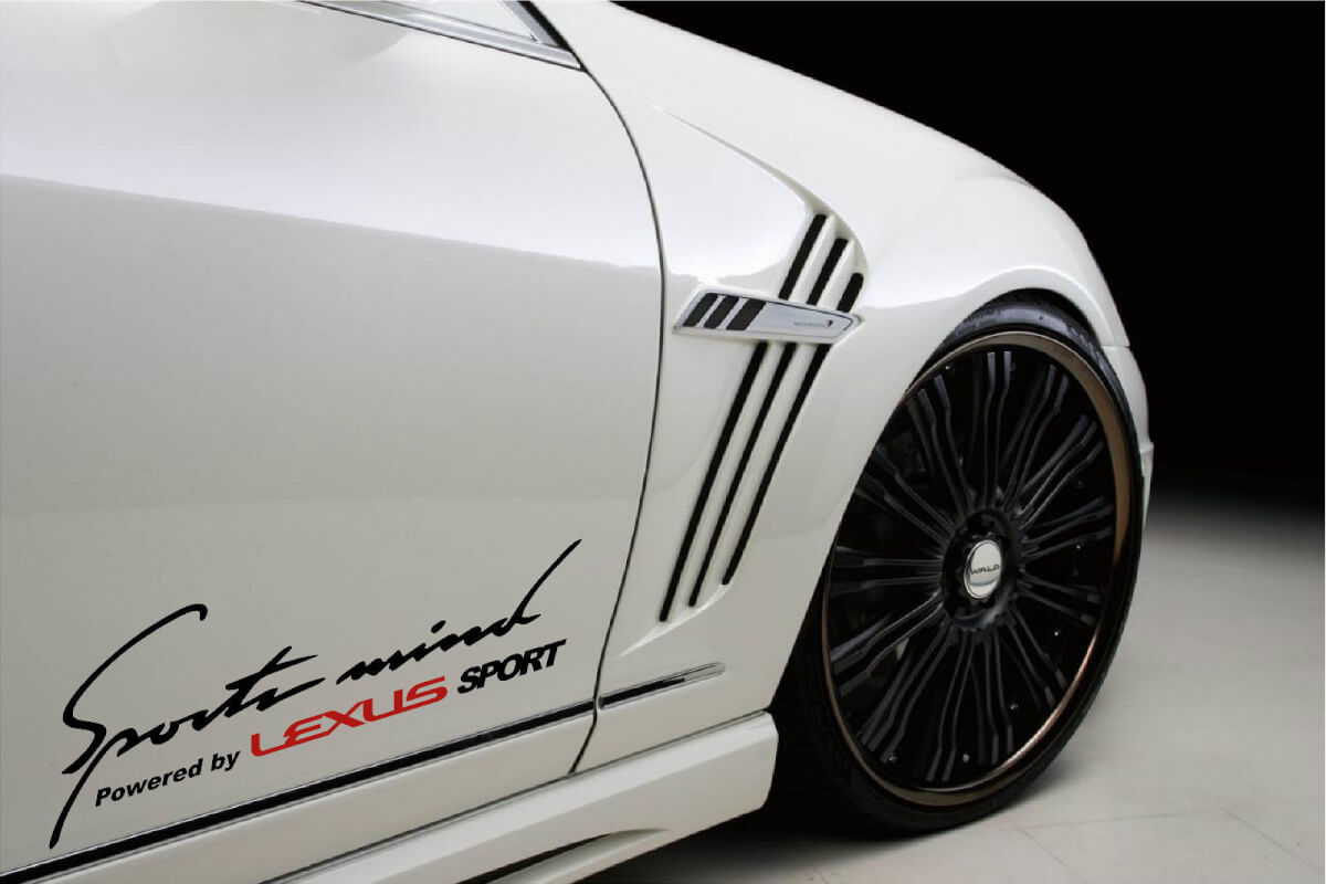 2 Autocollant Sports Mind Powered by LEXUS Sport Racing