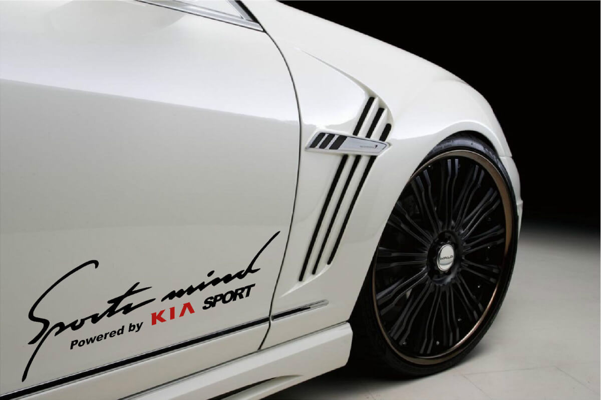 2 Autocollant Sports Mind Powered by KIA SPORT Racing
