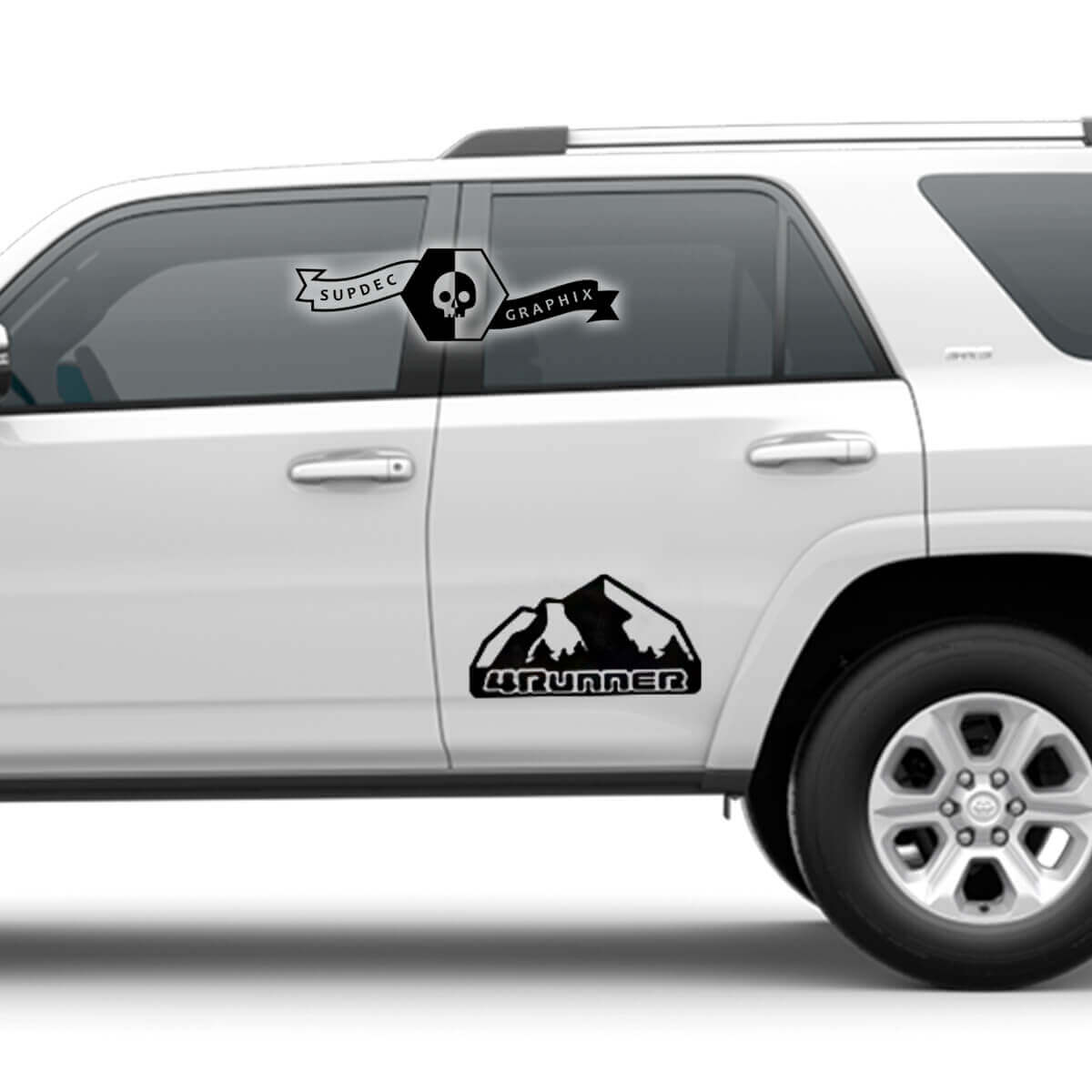 2x Autocollants en vinyle pour portes latérales 4Runner 2023 avec logo de montagnes, convient pour Toyota 4Runner TRD

