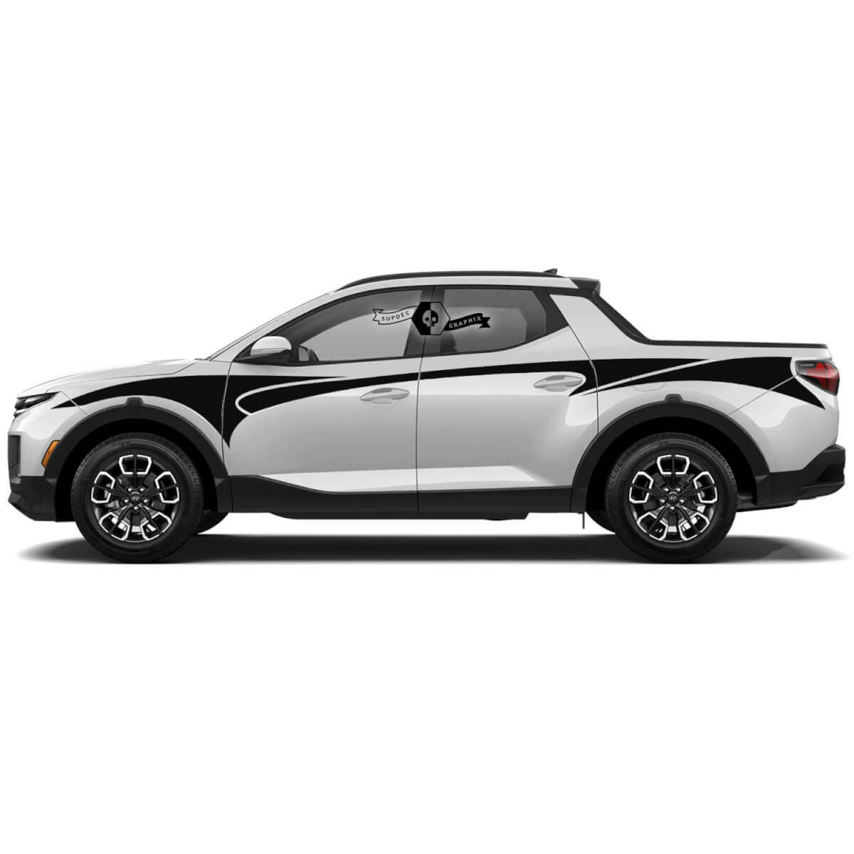 2x Hyundai Santa Cruz Hood Lit Side Stickers Vinyl Stickers Decal Graphic Kit