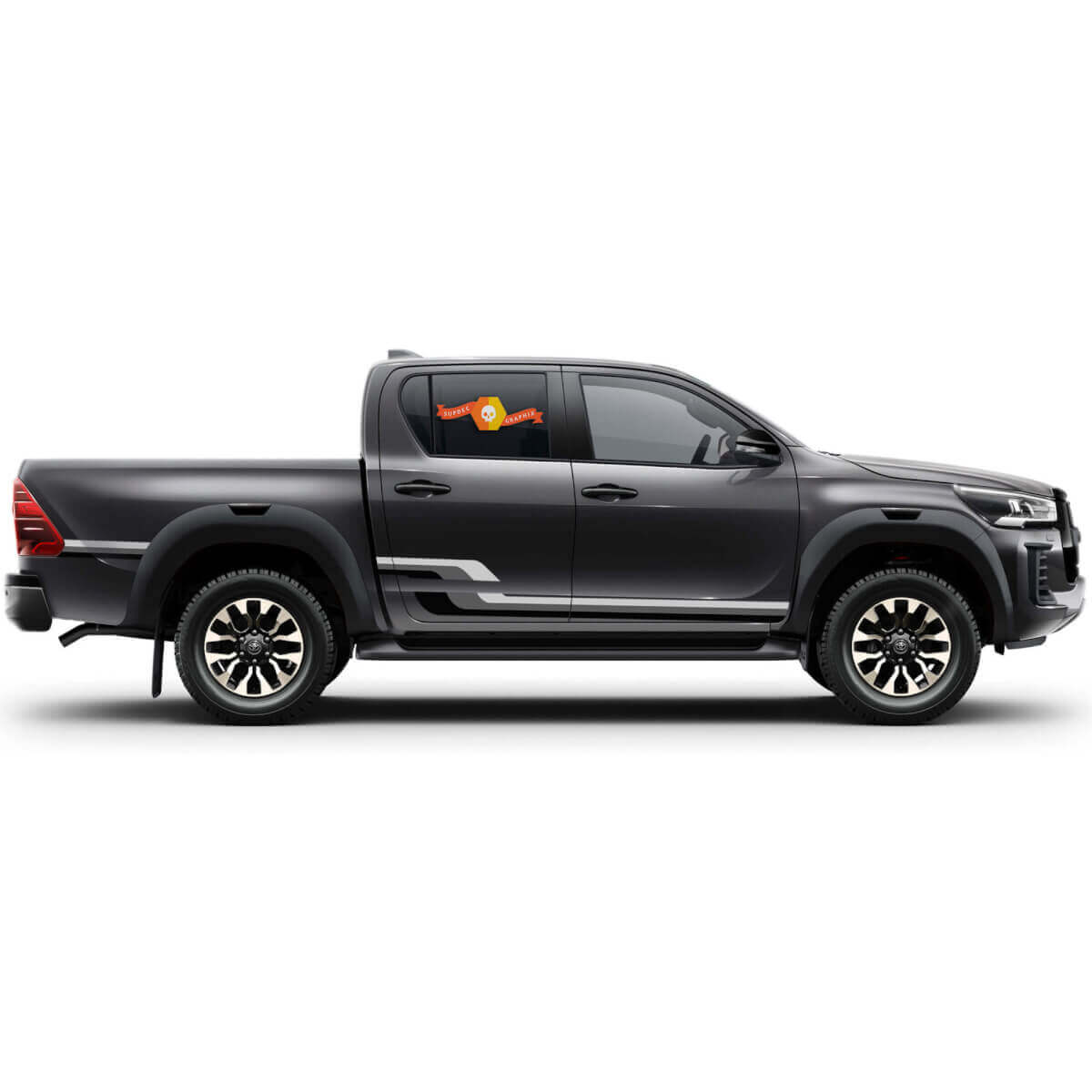 3 Bandes de couleurs pour Tacoma Rétro Côté Lit Autocollants Vinyle Décalcomanies adaptés à Toyota Tacoma Camion Toyota

