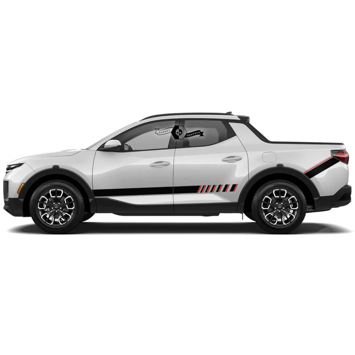 Paire Hyundai Santa Cruz Rally Side Rocker Panneau 2 Colours en vinyle Autocollants Decal Graphic Kit