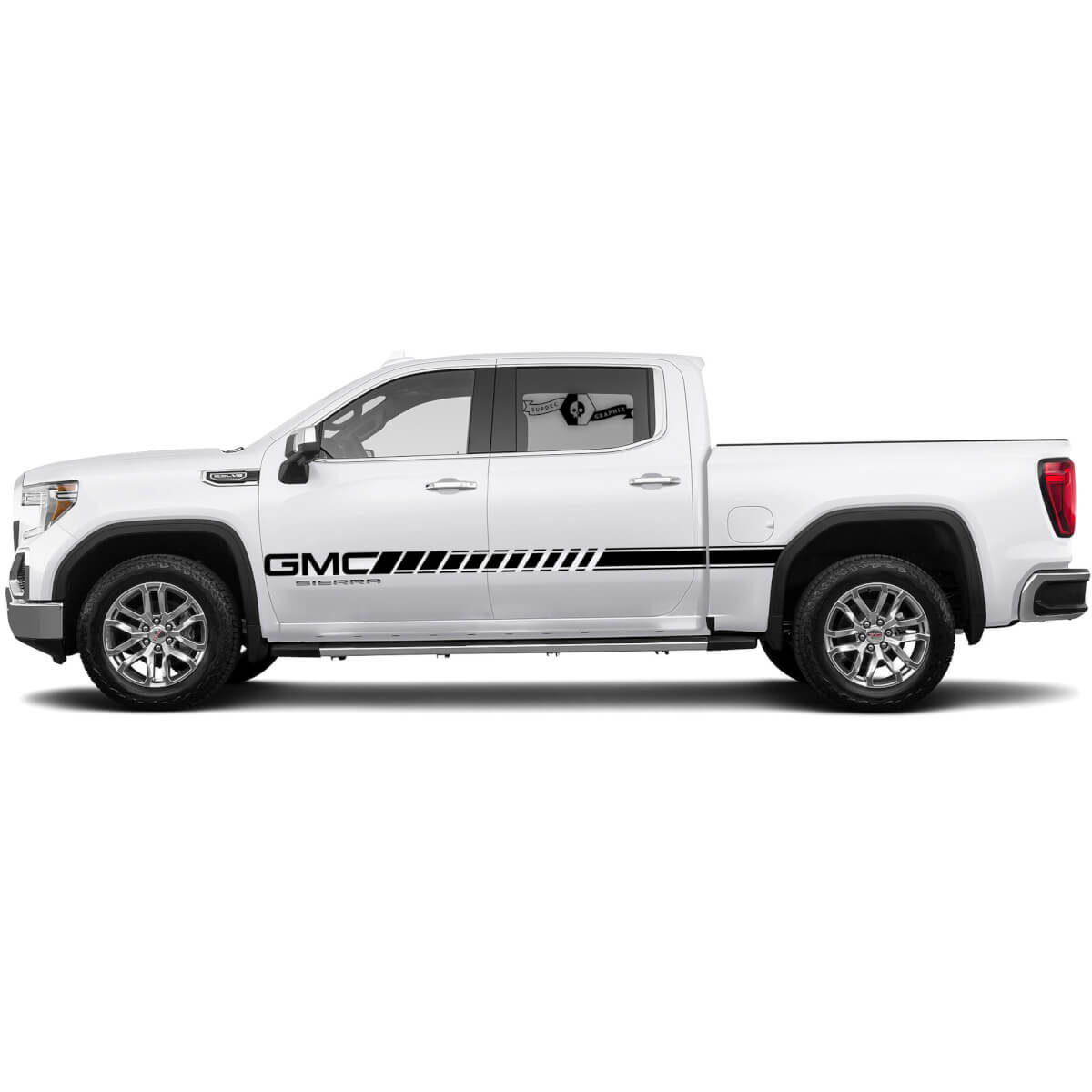 Kit de bande latérale autocollante de décalcomanie pour GMC Sierra 1500 Portes côté Vinyle Autocollants Graphique de décalcomanie