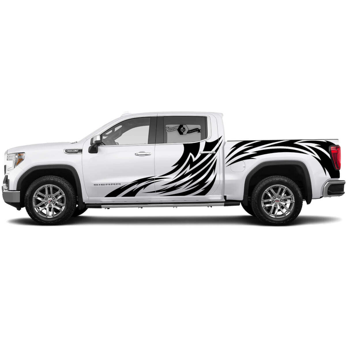 Kit de stickers autocollants pour portières GMC Sierra 1500 - Décalcomanies latérales en vinyle
