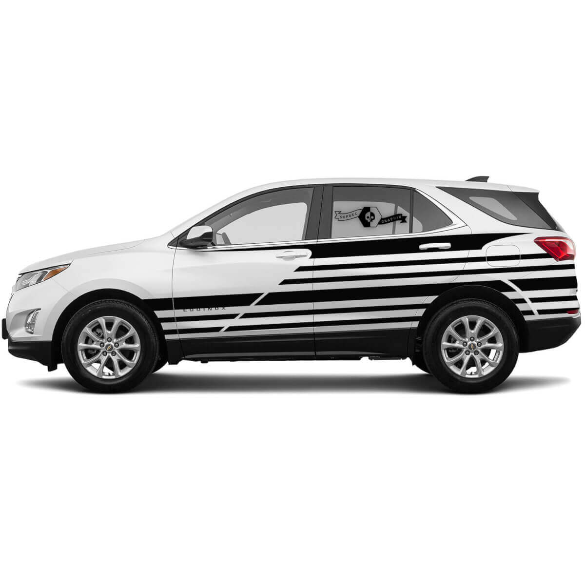 Paire de bandes latérales 2021 Chevrolet Equinox SPLASH WRAP Graphiques Autocollants Vinyle
