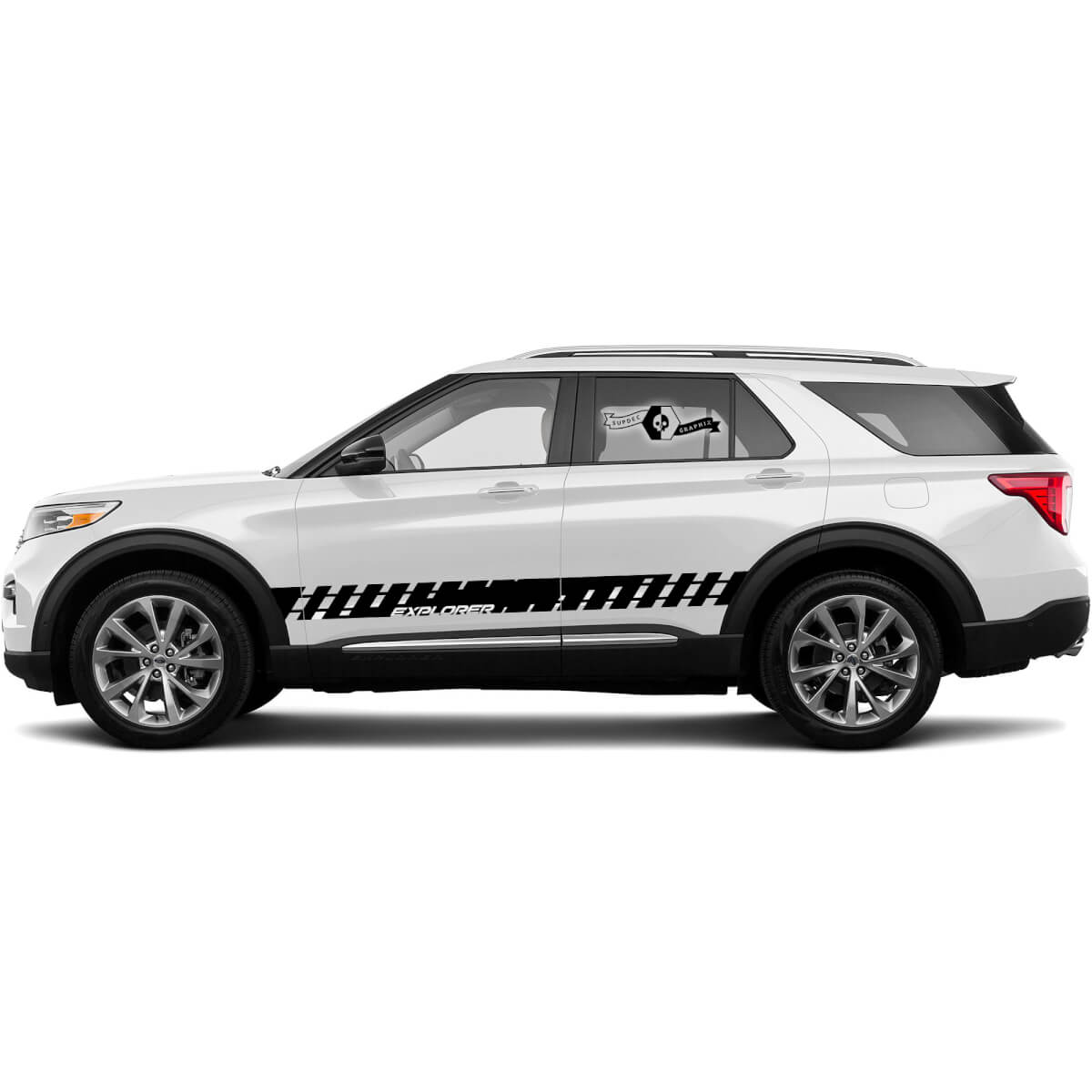 2x Ford Explorer Portes latérales Stripe Decals Stickers Graphics Vinyl