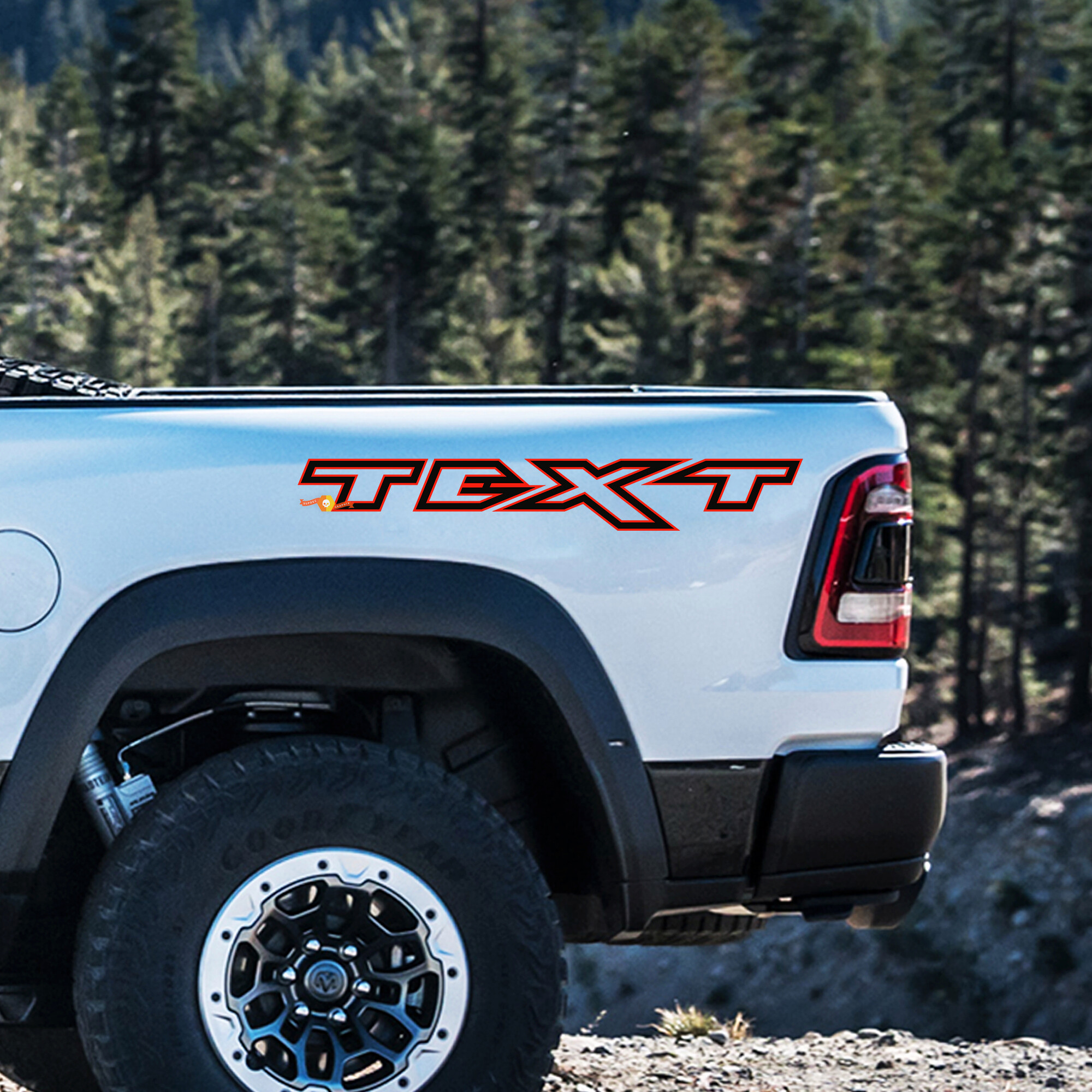 Autocollants vinyle latéraux avec lettrage en relief personnalisé pour Dodge Ram Rebel 1500 TRX