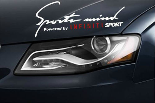 Set d'autocollants en vinyle Sport Mind Powered by Infiniti Sport pour voitures Infiniti